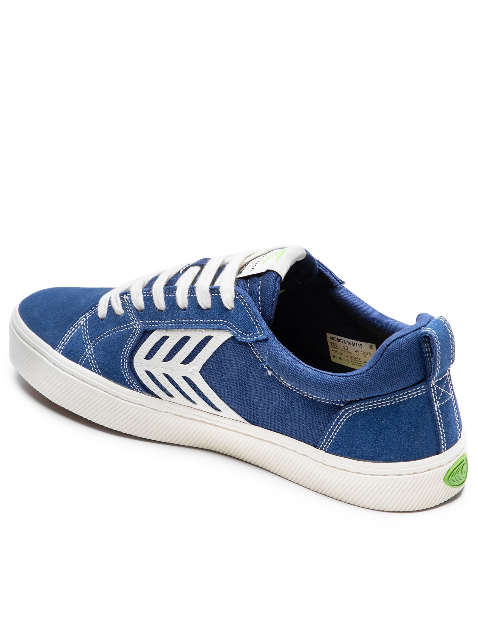 Tênis Unissex Pro Skate Mystery Suede and Canvas Contrast Thread Ivory Azul Cariuma