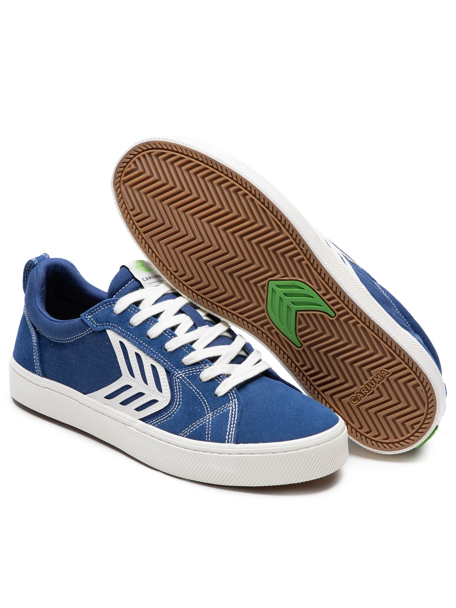 Tênis Unissex Pro Skate Mystery Suede and Canvas Contrast Thread Ivory Azul Cariuma