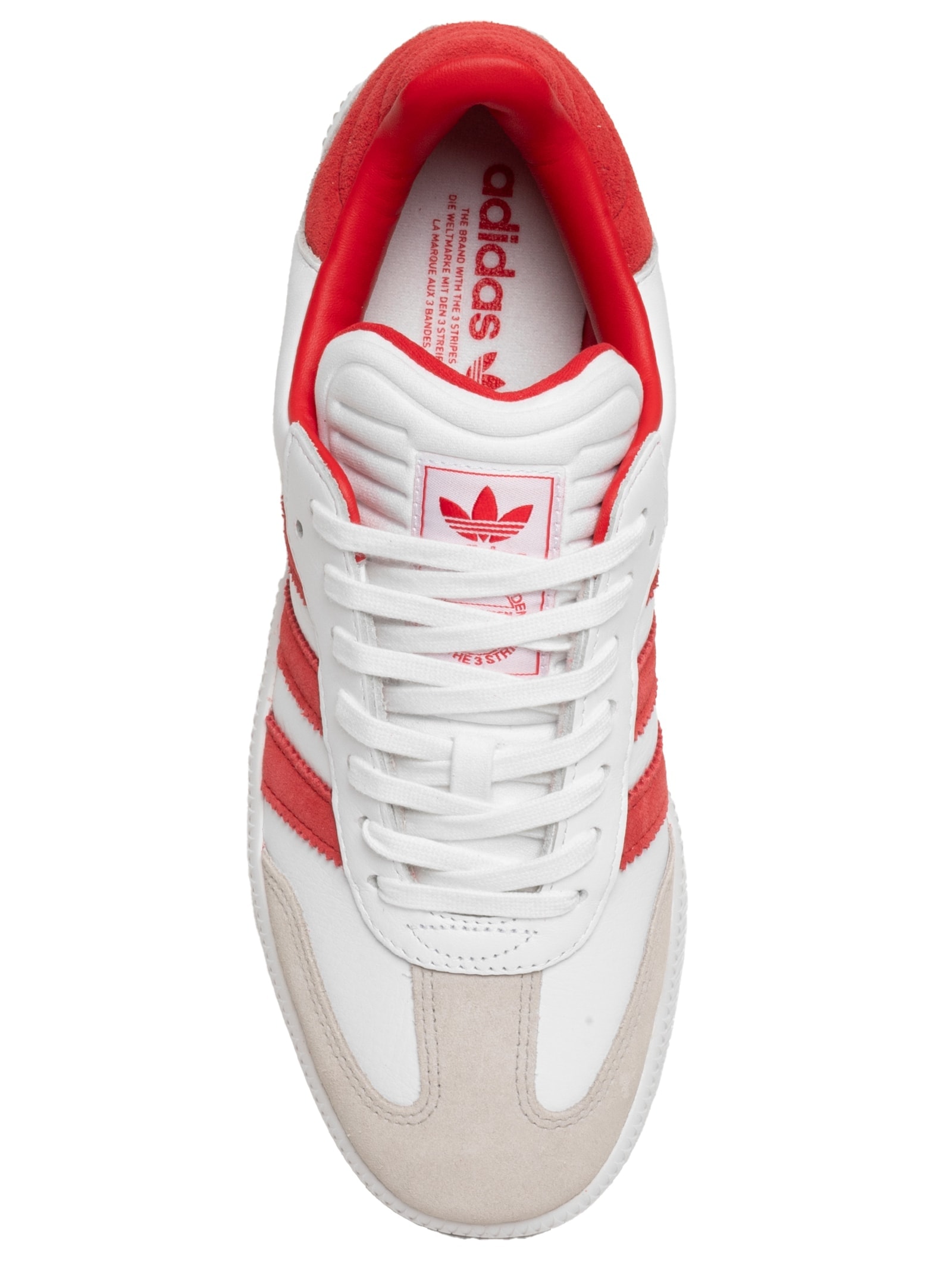 Tênis Unissex Samba Xlg Branco e Vermelho Adidas Originals