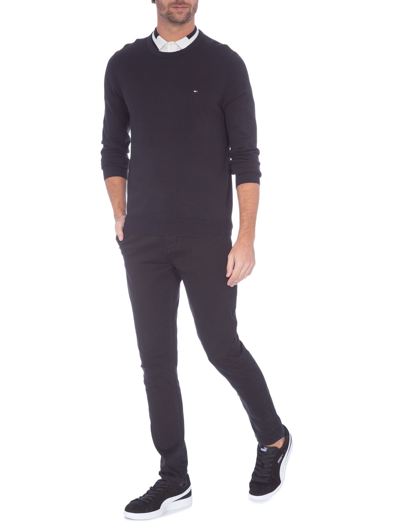 Tênis Unissex Smash V2 Preto Puma