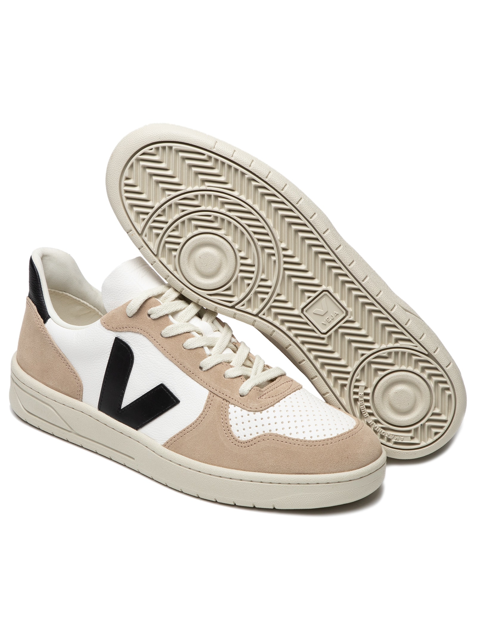 Veja - Tênis Unissex V-10 Chromefree Leather - Bege