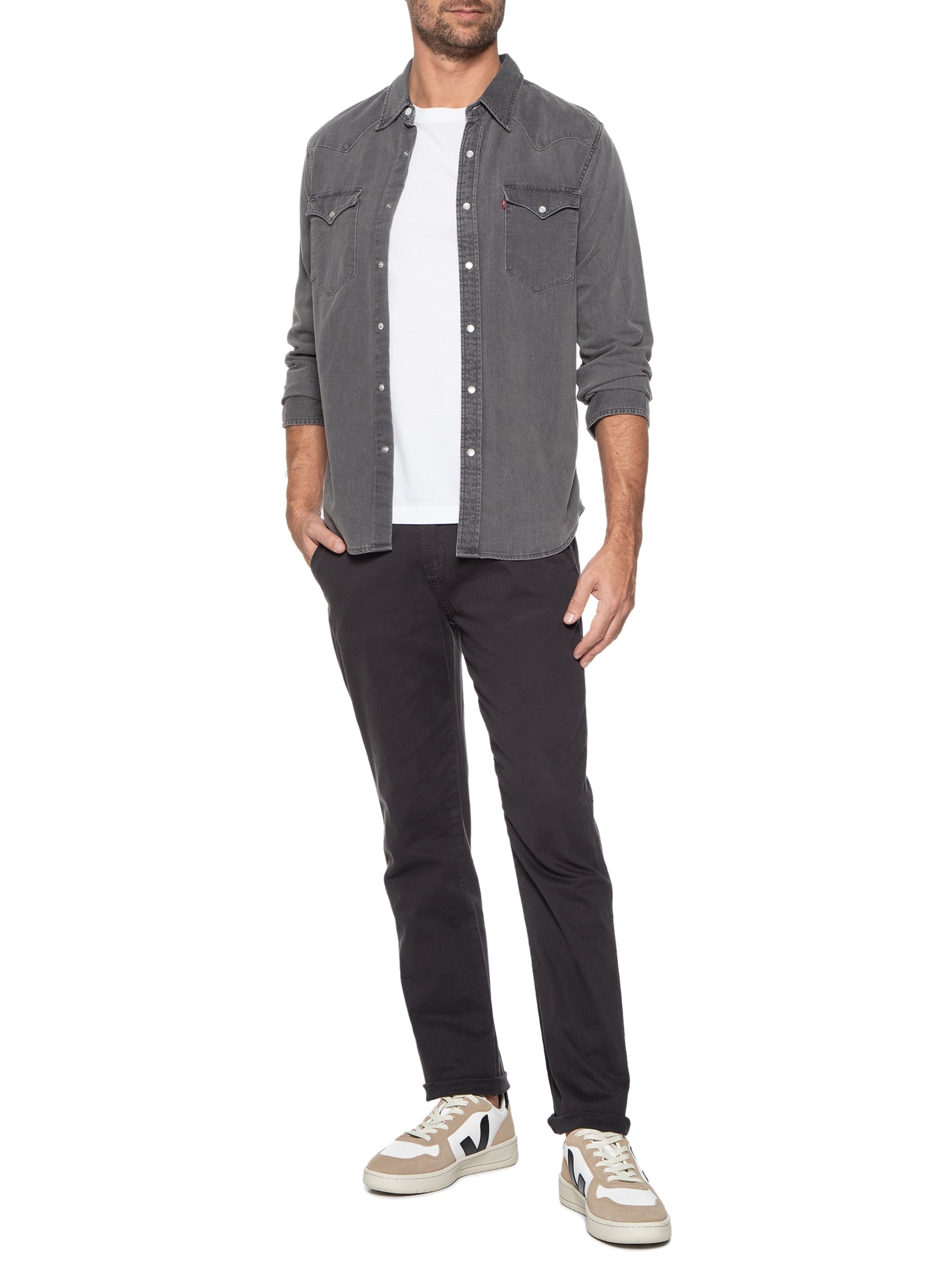 Veja - Tênis Unissex V-10 Chromefree Leather - Bege