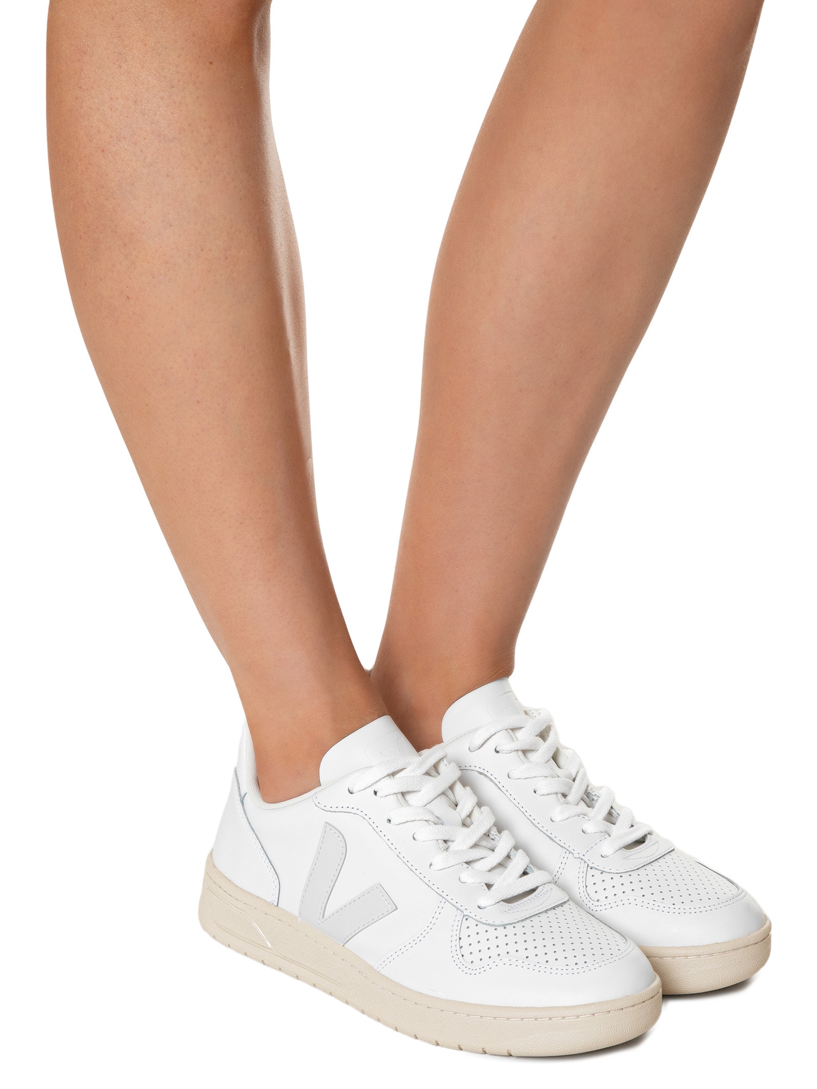 Veja - Tênis Unissex V-10 Leather - Branco