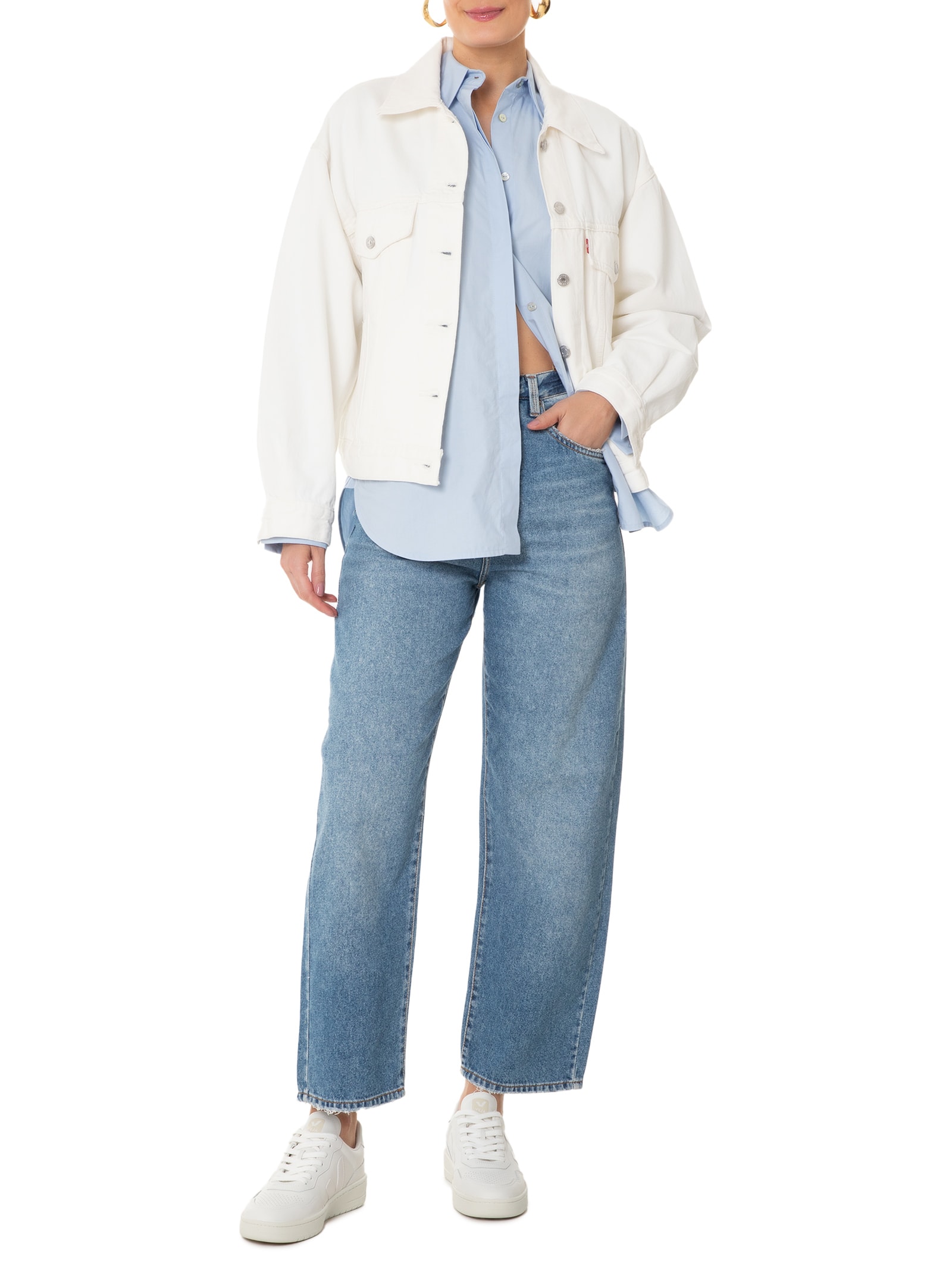 Tênis Unissex V-90 O.T. Leather Branco Veja