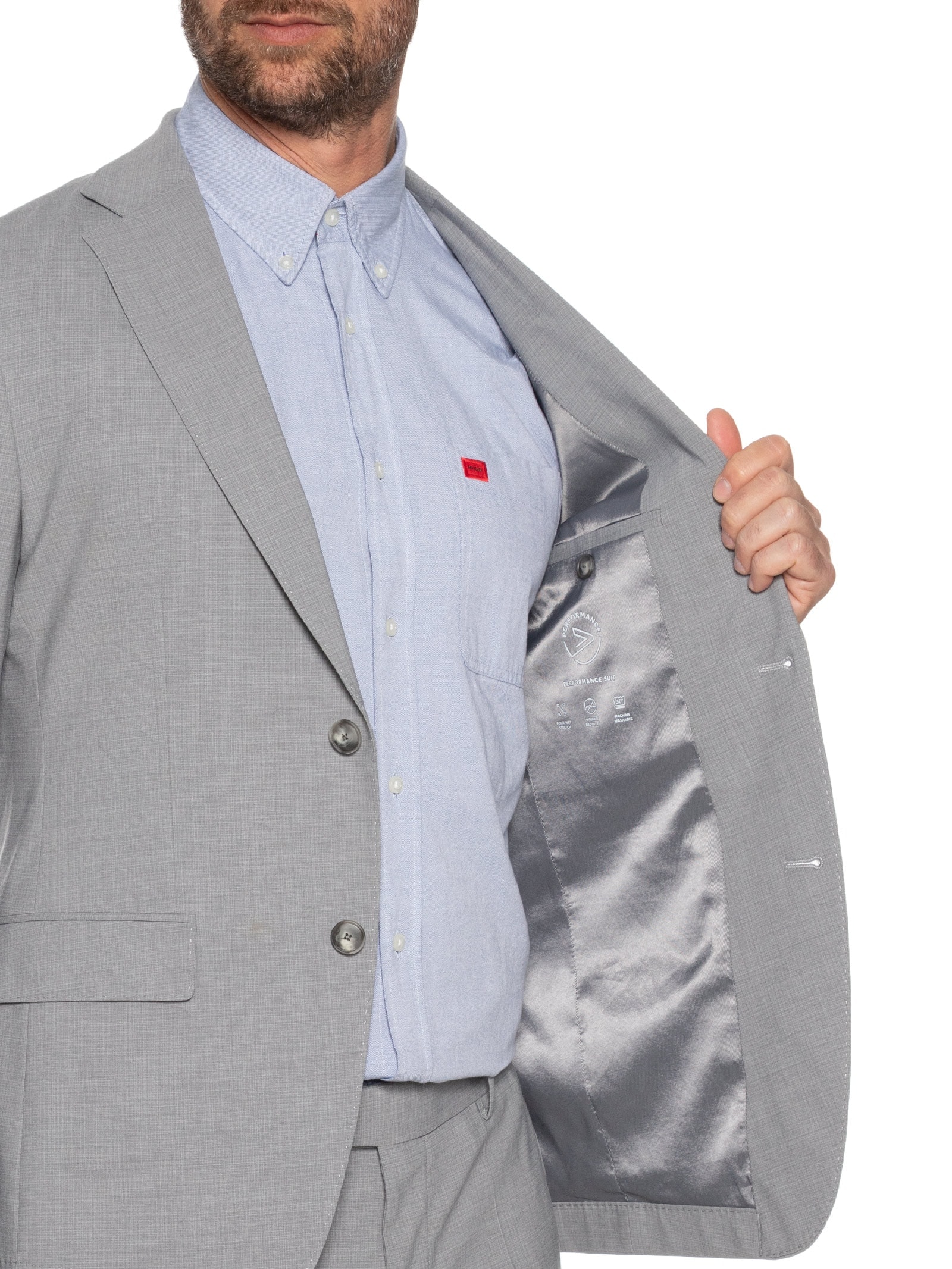 Terno Costume Masculino P-HUGE-2PCS-WG-253 Cinza Boss