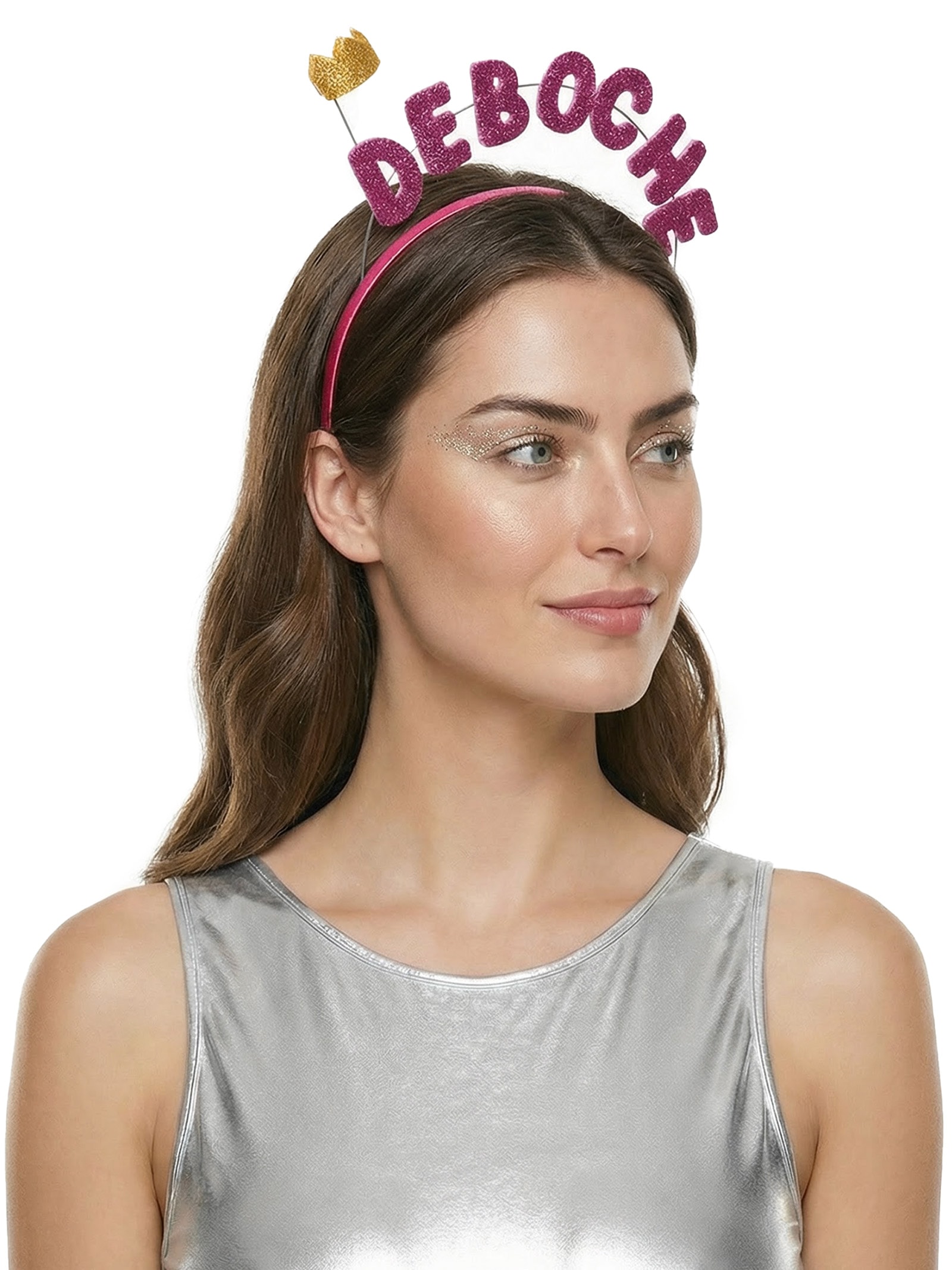 Tiara Carnaval Deboche Rosa Market 33