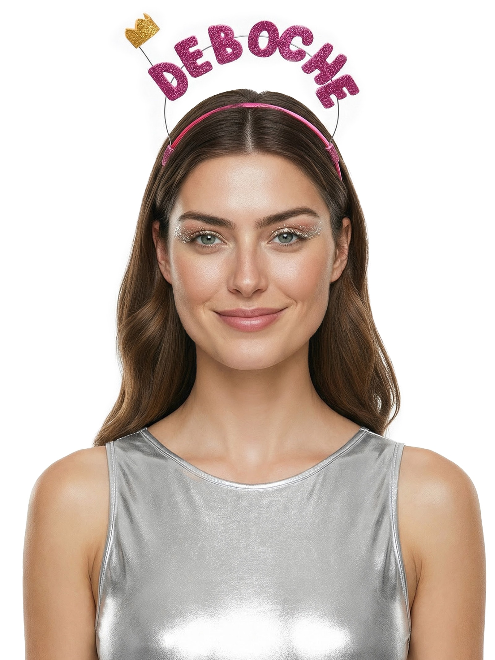 Tiara Carnaval Deboche Rosa Market 33