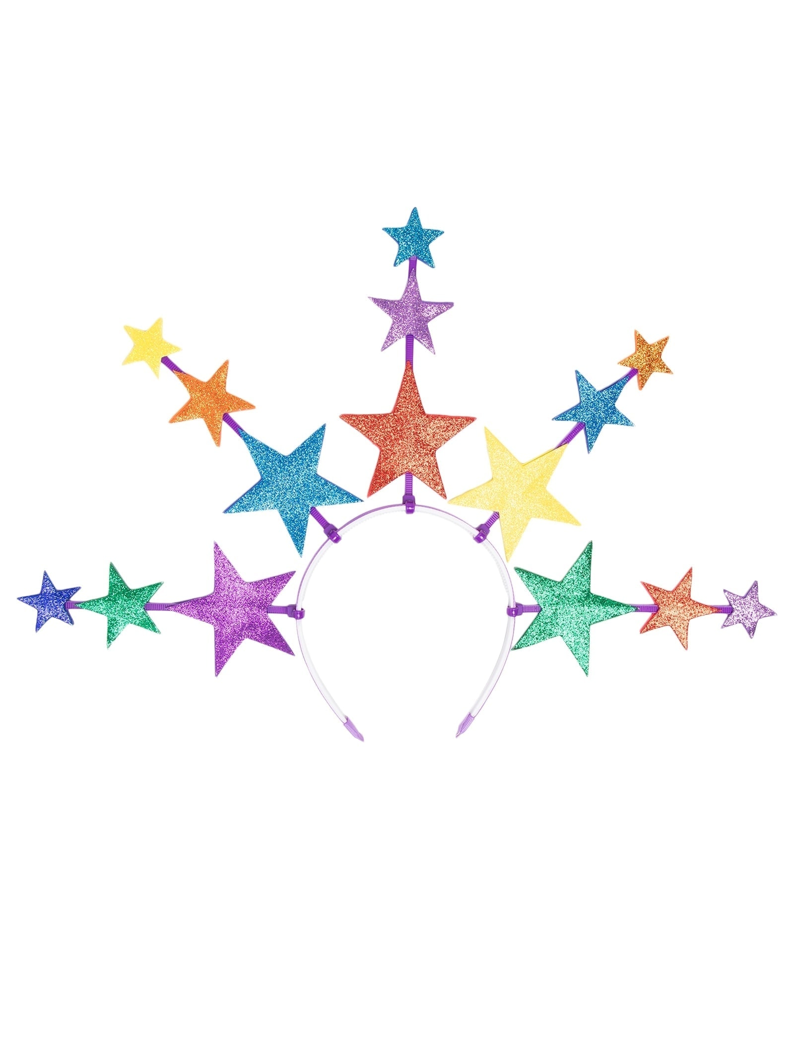 Tiara Carnaval Estrelas Roxo Market 33