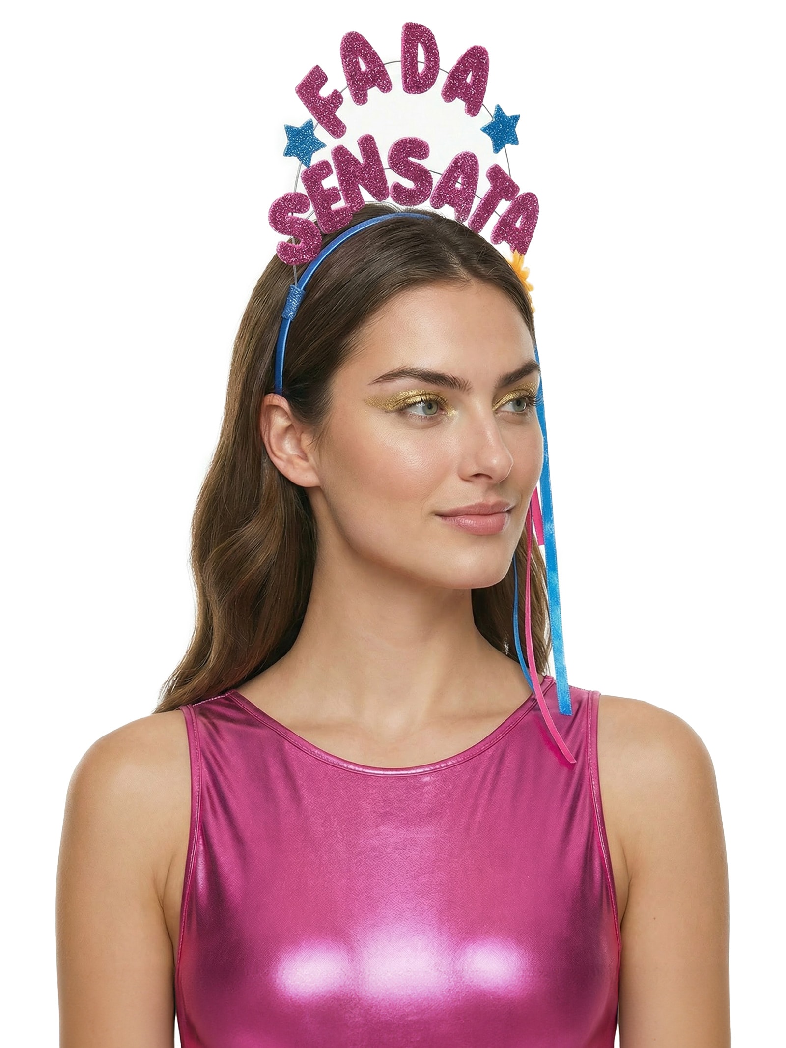 Tiara Carnaval Fada Sensata Azul Market 33