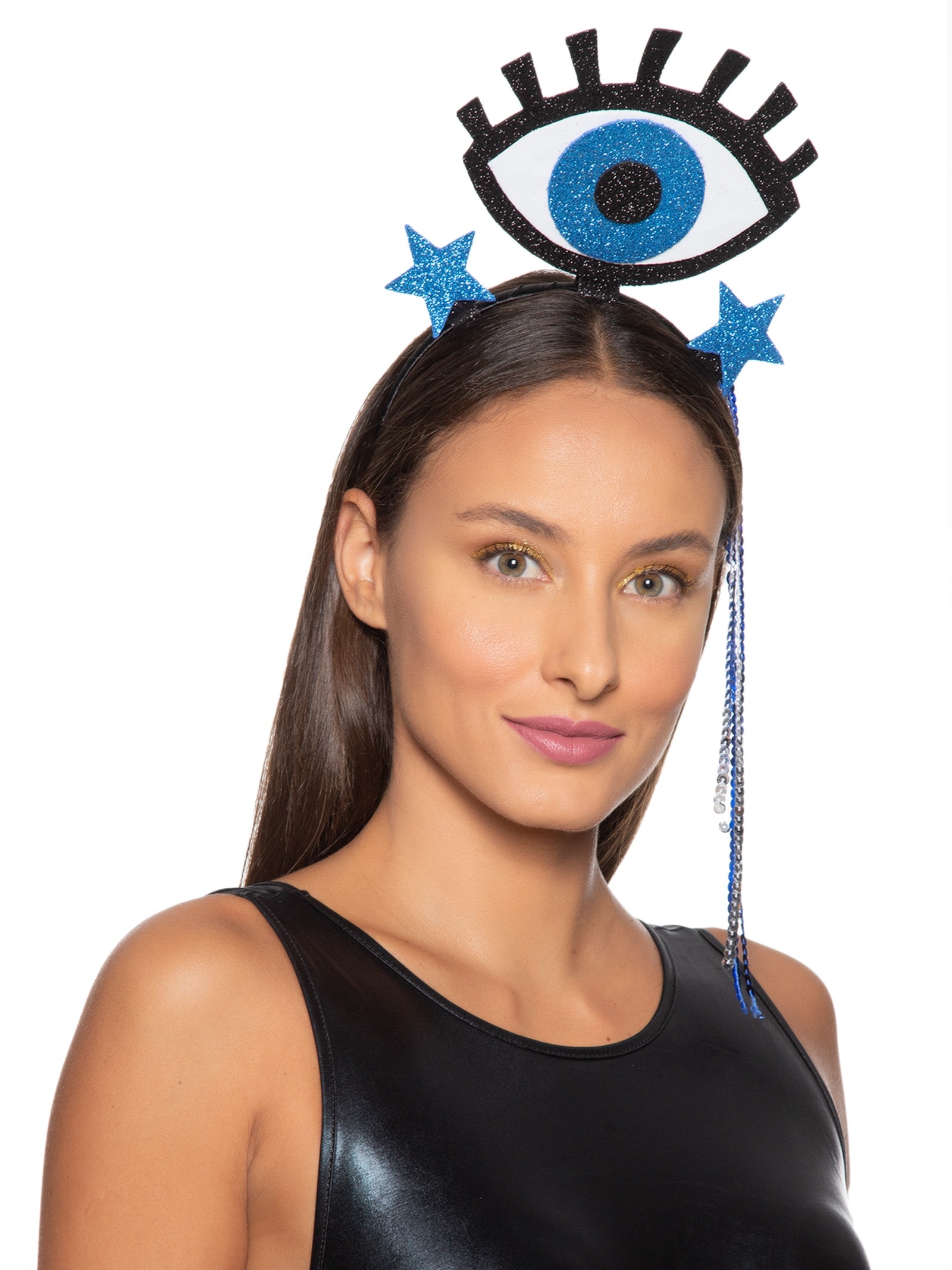 Tiara Carnaval Olho Grego Azul Market 33