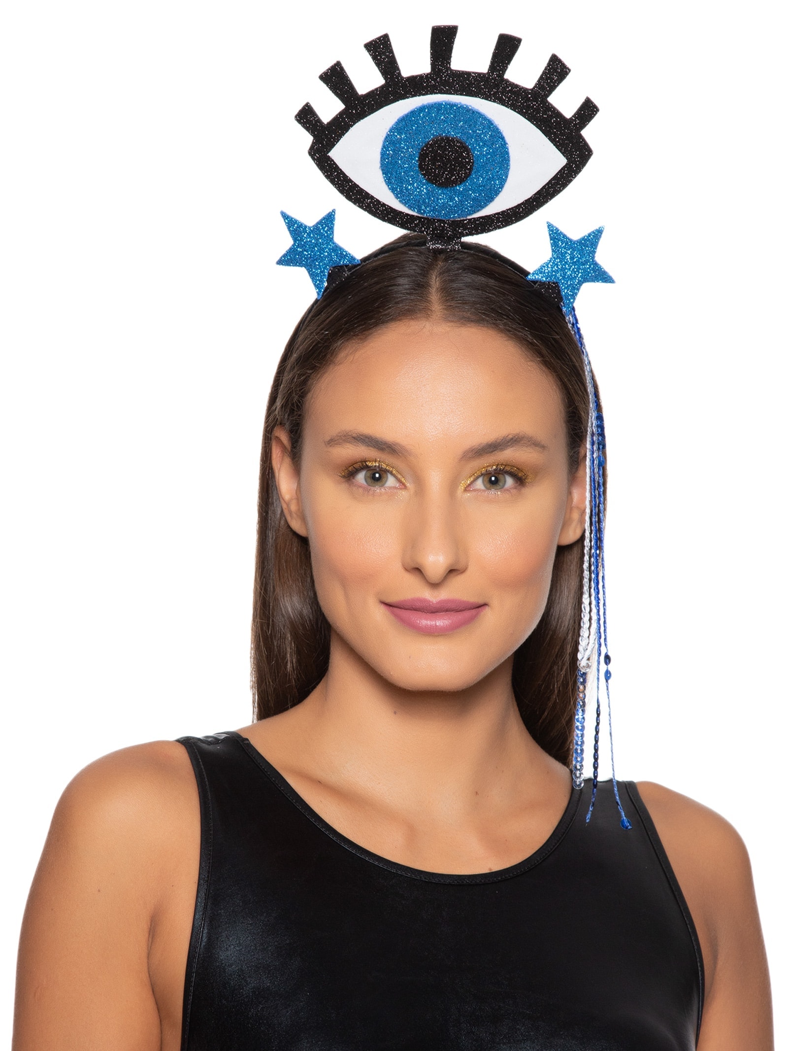 Tiara Carnaval Olho Grego Azul Market 33