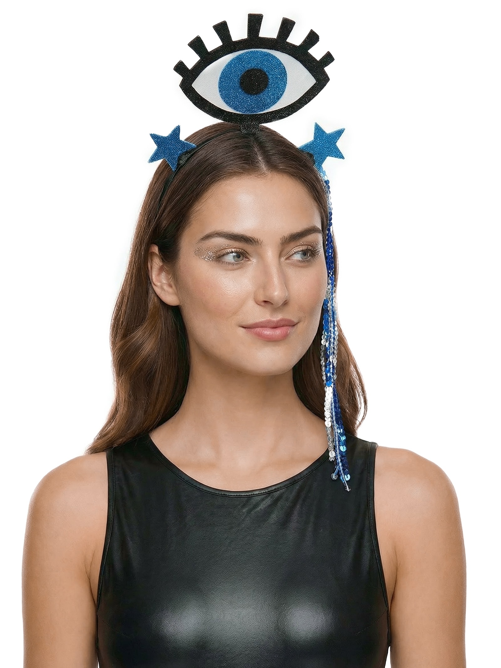 Tiara Carnaval Olho Grego Azul Market 33