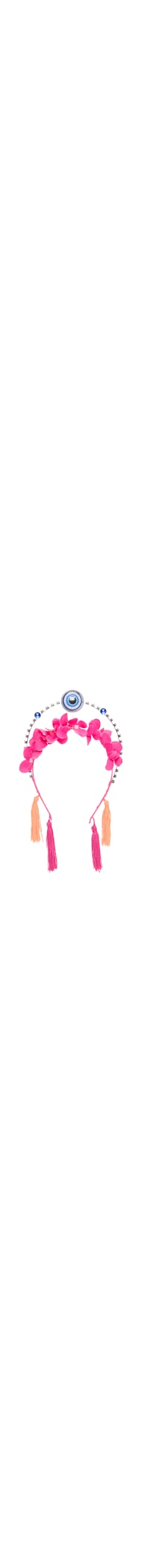 Tiara Carnaval Olho Grego e Tassel - Rosa