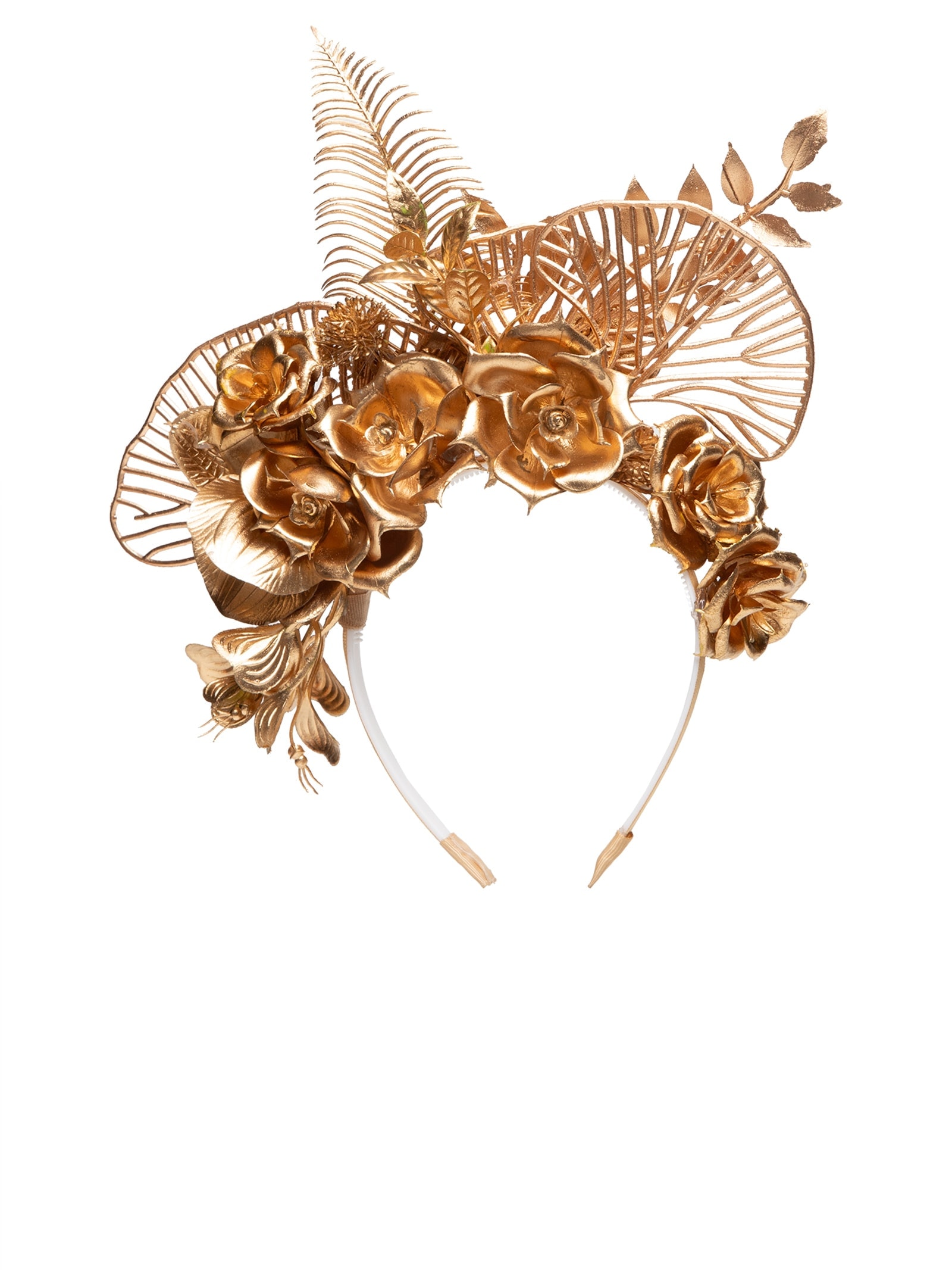 Tiara Feminina Carnaval Flores Dourado Market 33