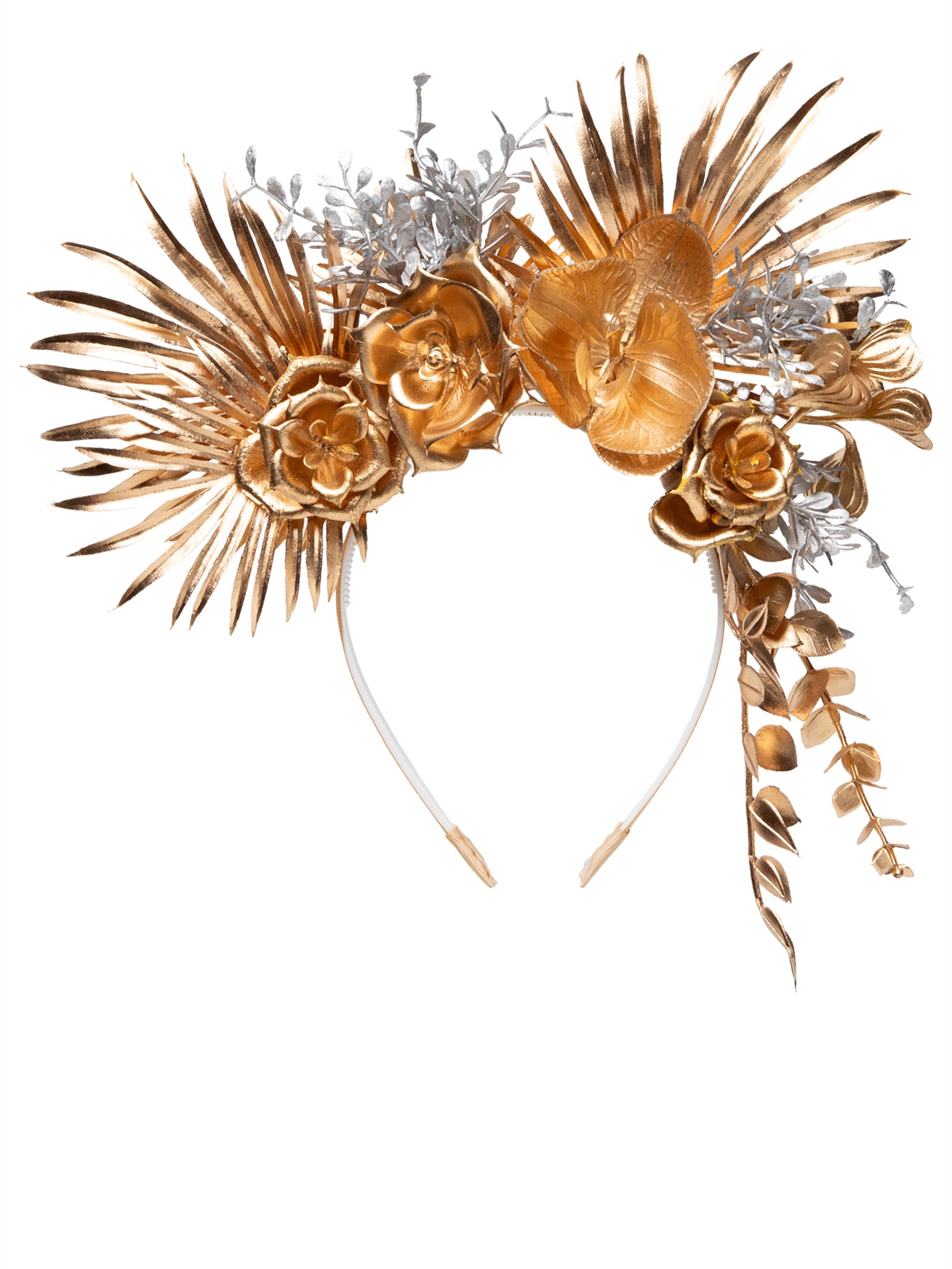 Tiara Feminina Carnaval Flores - Dourado - Market 33