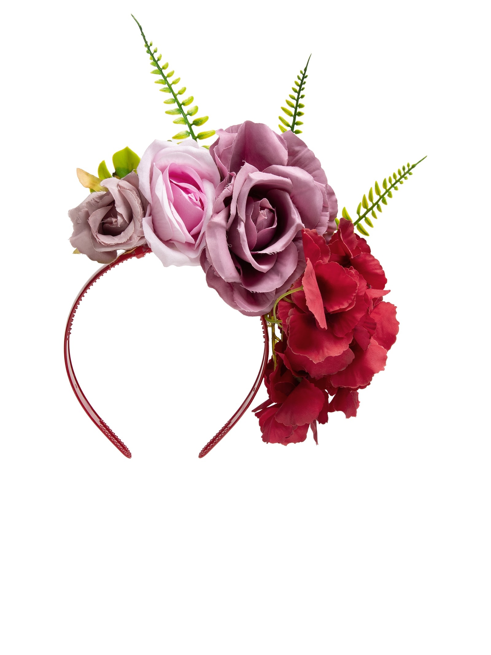 Tiara Feminina Carnaval Flores Vermelho Market 33