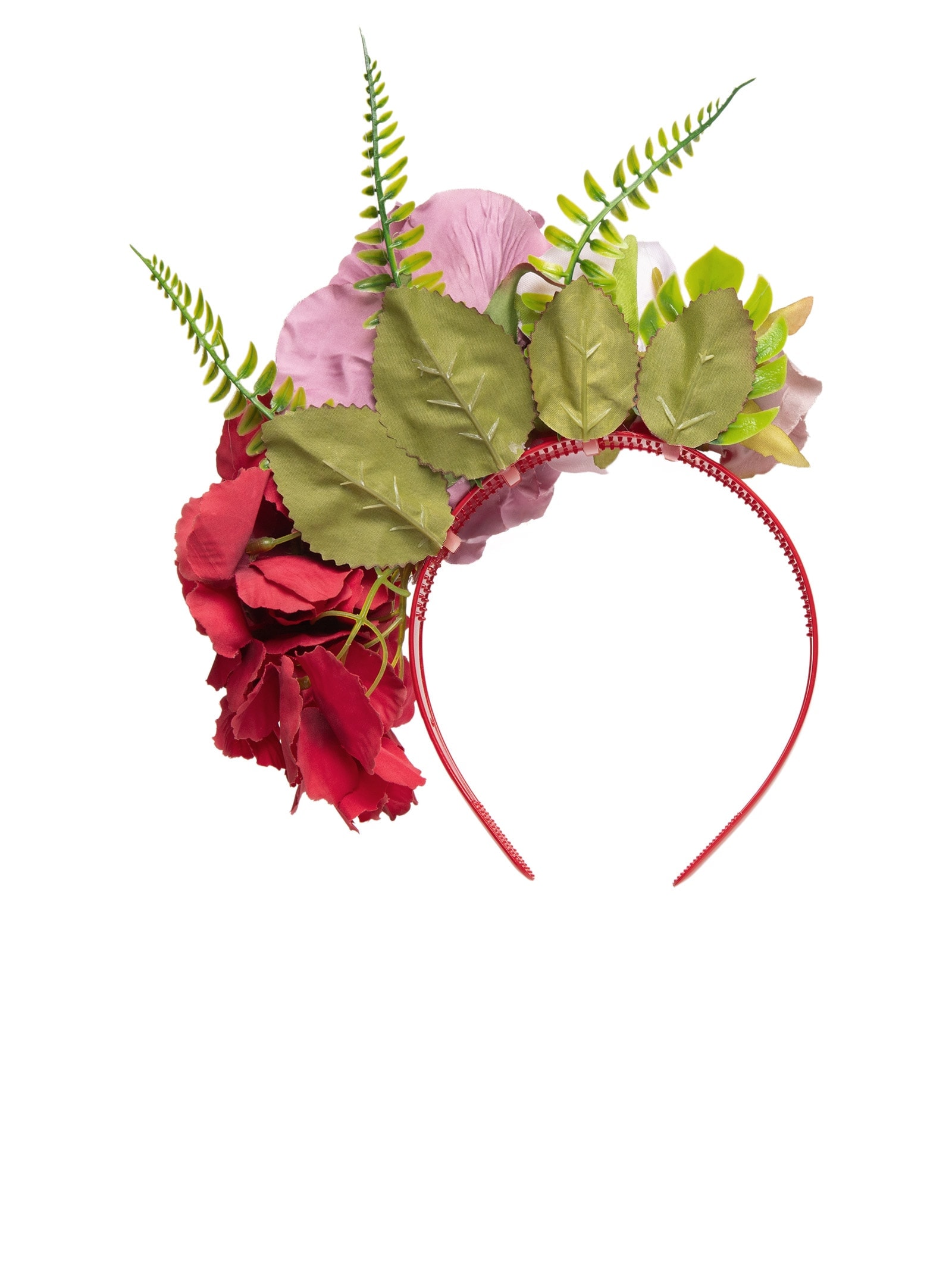 Tiara Feminina Carnaval Flores Vermelho Market 33