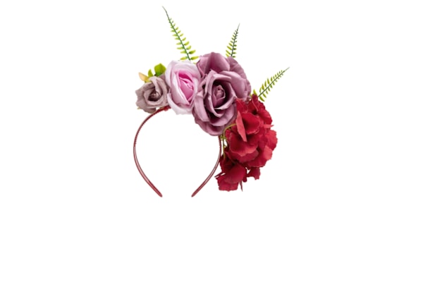 Tiara Feminina Carnaval Flores - Vermelho