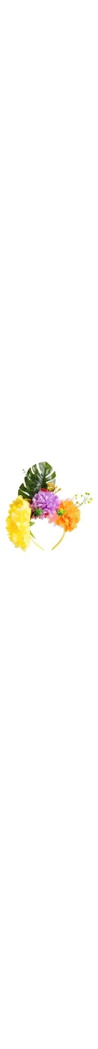 Tiara Feminina Carnaval Tropical - Amarelo