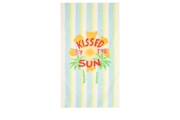 Toalha Chamego Kissed By The Sun Listrado - Azul