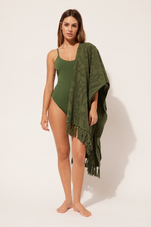 Toalha De Praia Com Logo – Verde
