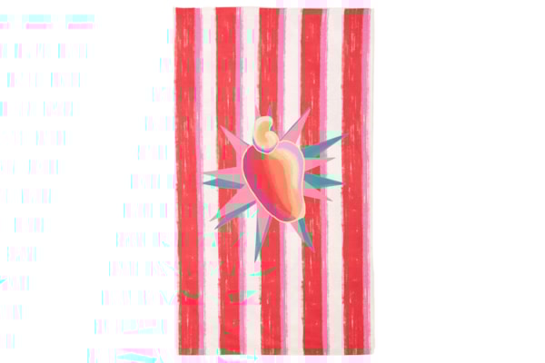 Toalha Tchibum Listrado X Suco De Caju - Rosa