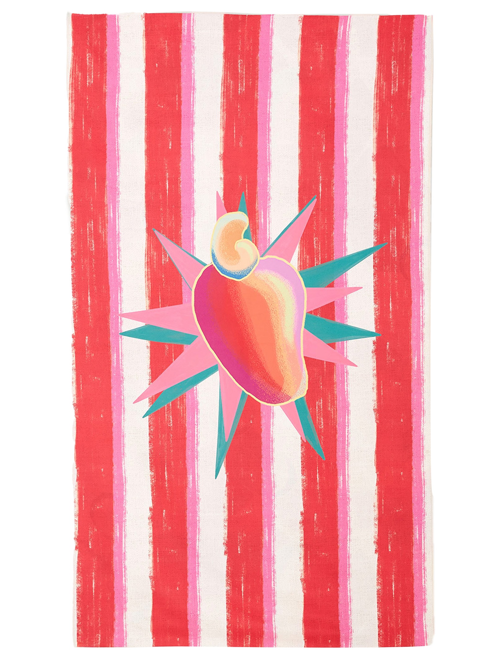 Toalha Tchibum Listrado X Suco De Caju Rosa Farm Etc