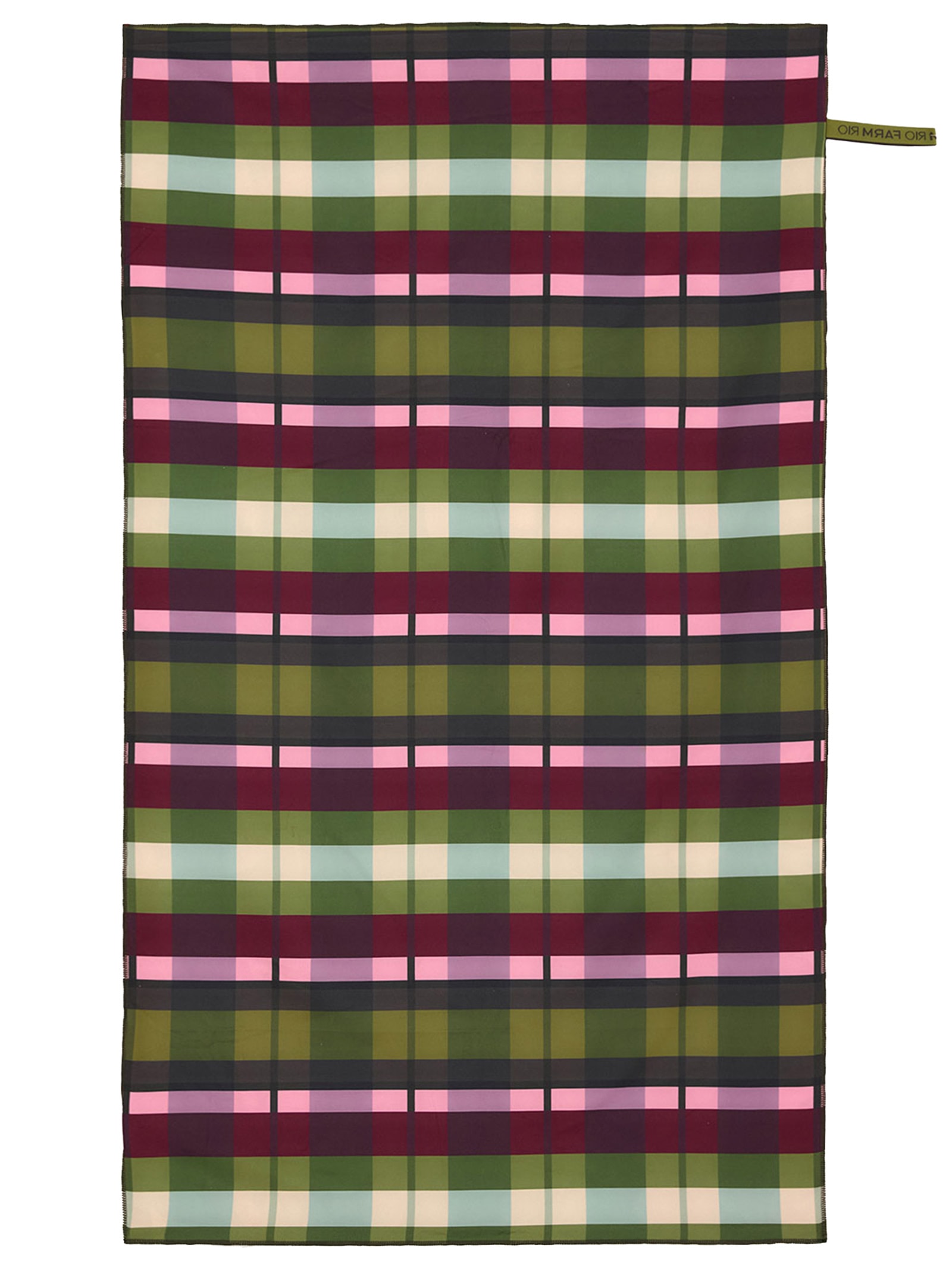 Toalha Tchibum Painted Flowers Xadrez Verde Farm Etc