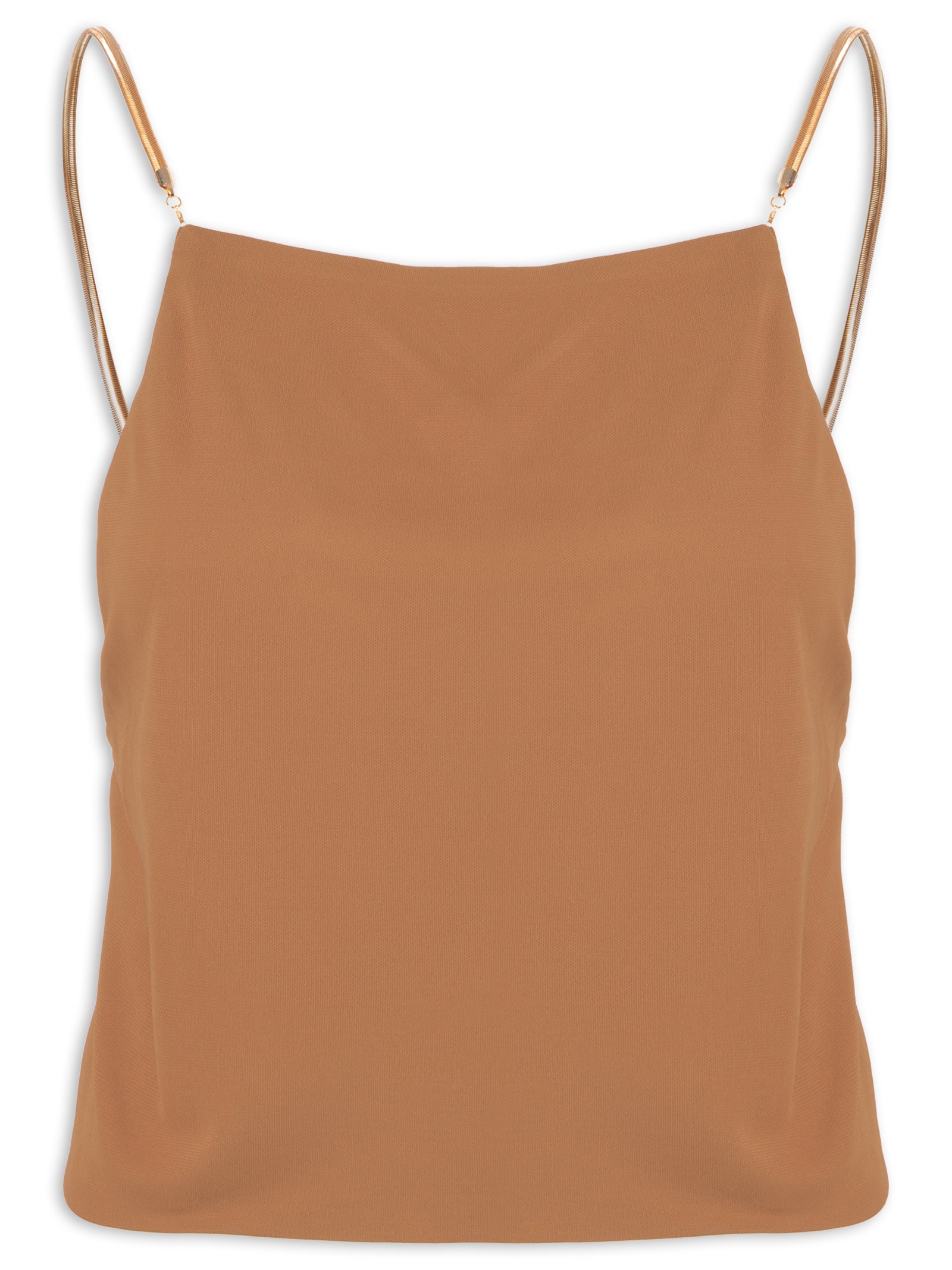 Top Alça Corrente Jersey Marrom Animale