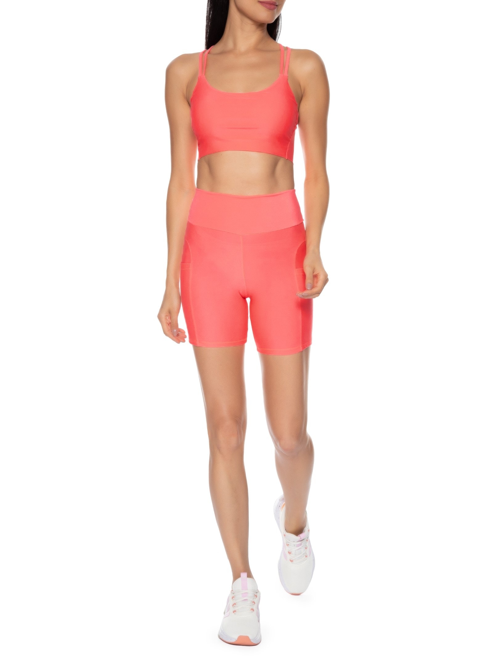 Top Alça Cruzada Liso Action Laranja Body For Sure