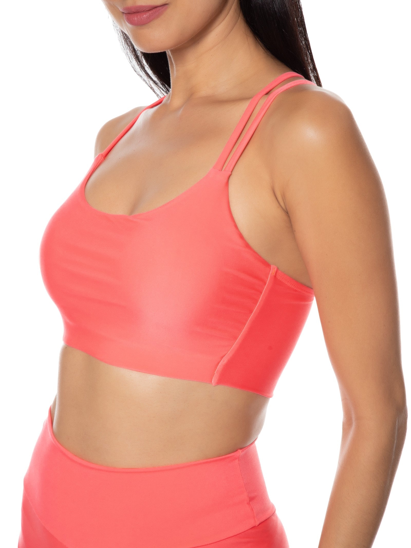 Top Alça Cruzada Liso Action Laranja Body For Sure