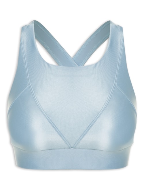 Top Alça Cruzada Liso – Azul