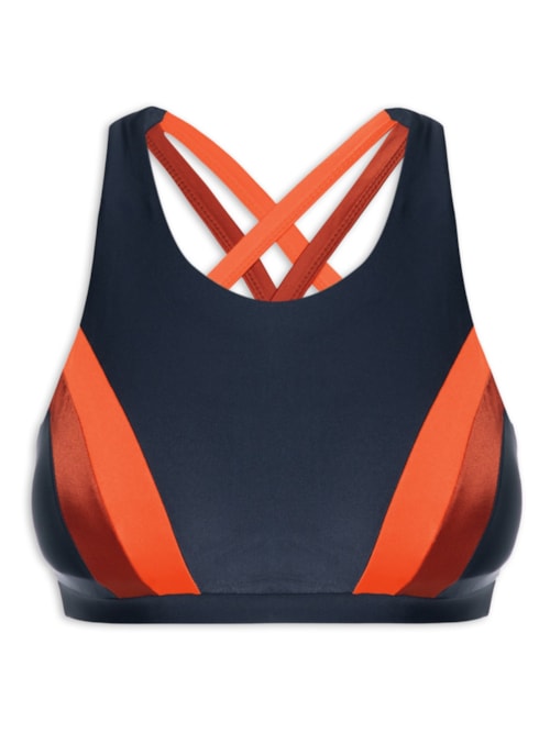 Top Alça Cruzada Liso – Azul