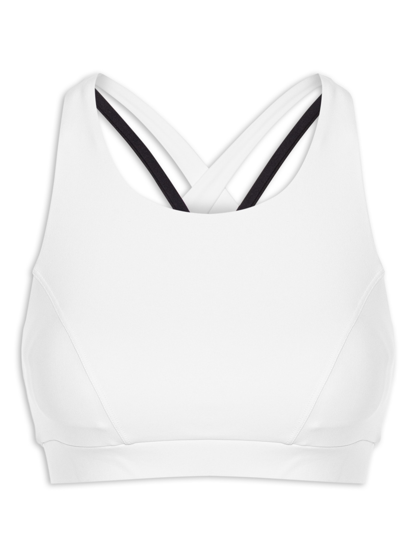 Top Alça Cruzada Liso Inner Match Branco Body For Sure