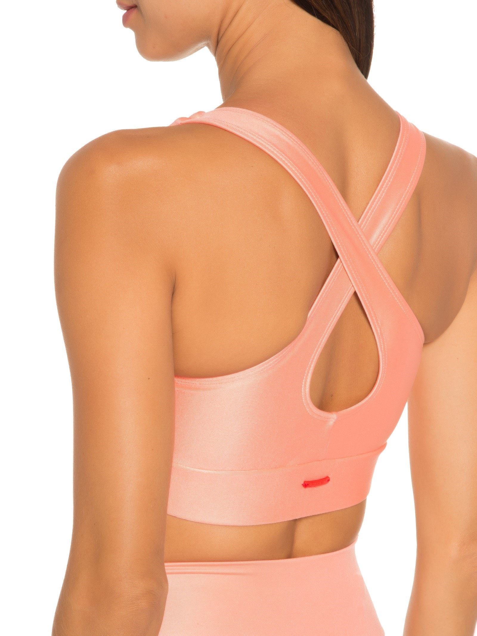 Top Alça Cruzada Liso Laranja  Body For Sure