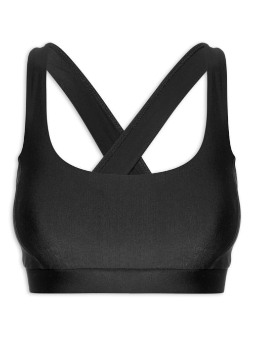 Top Alça Cruzada Liso – Preto