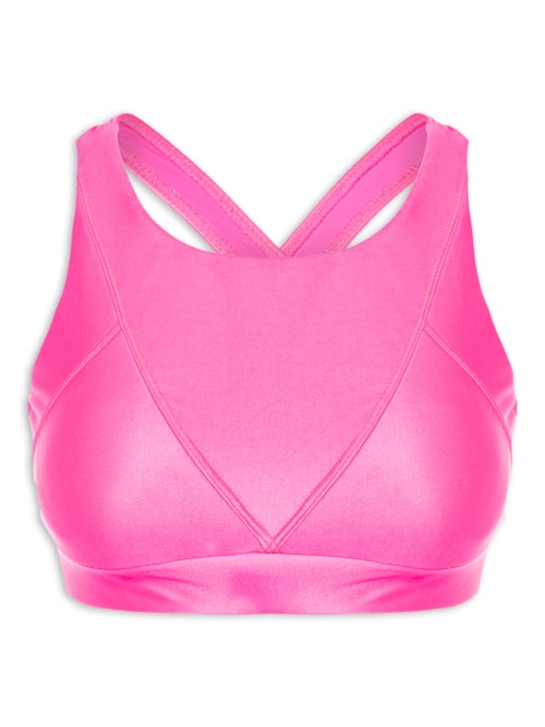 Top Alça Cruzada Liso – Rosa