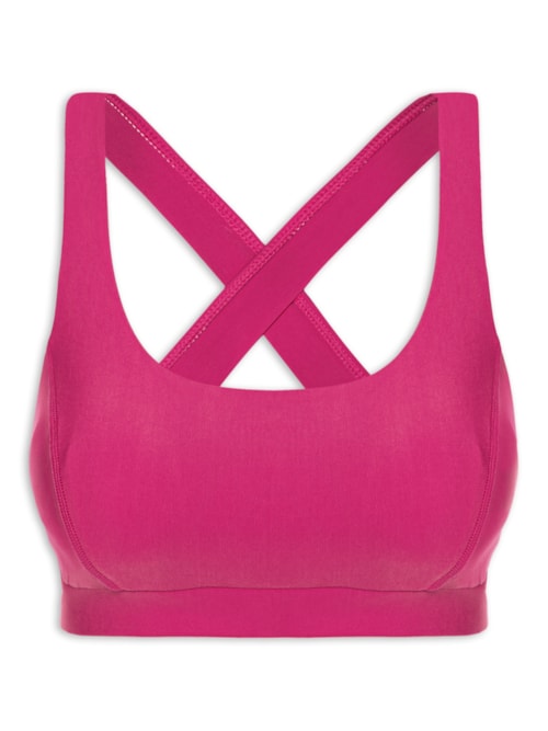 Top Alça Cruzada Liso – Rosa