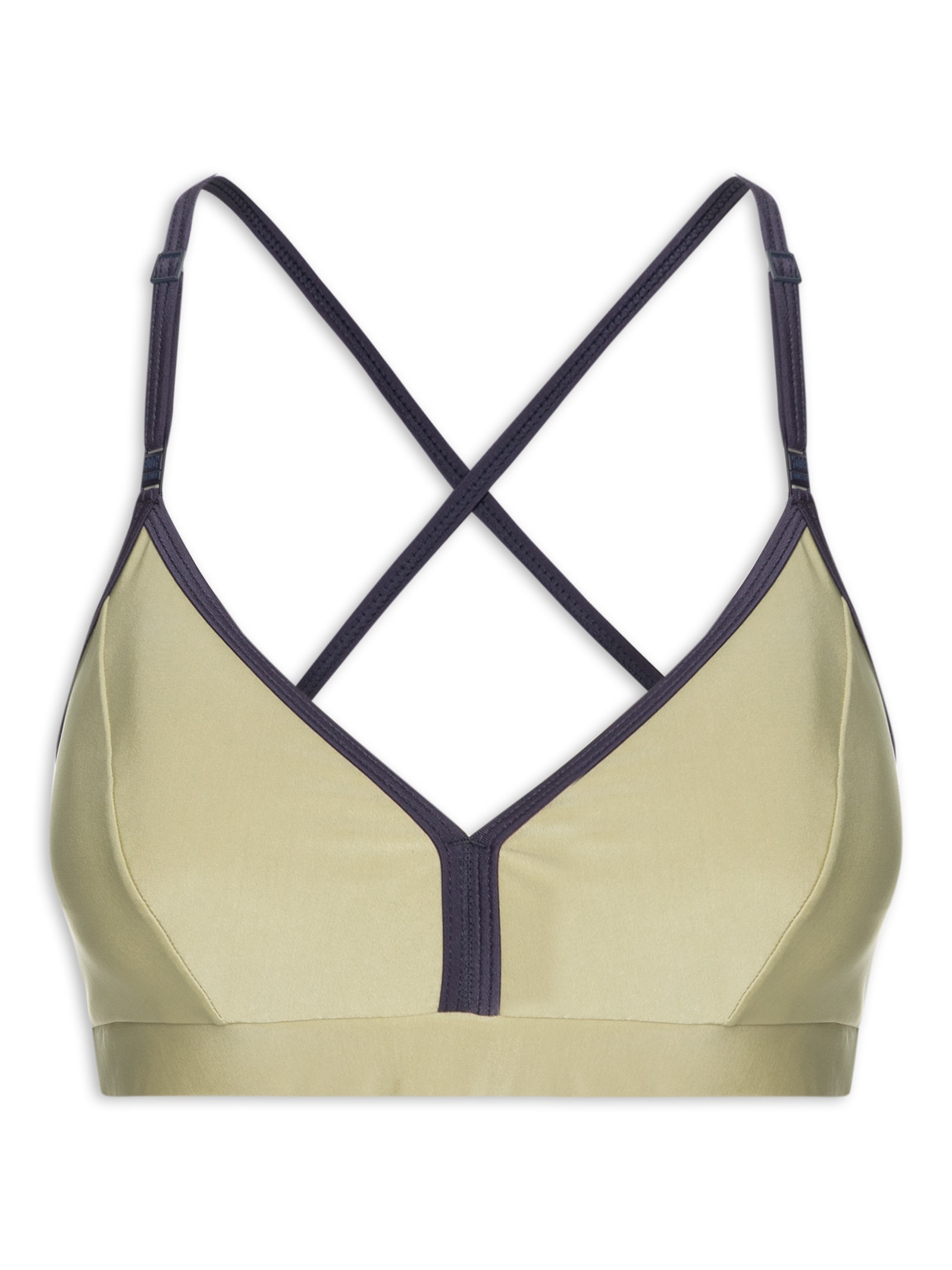 Top Alça Cruzada Liso Verde Body For Sure