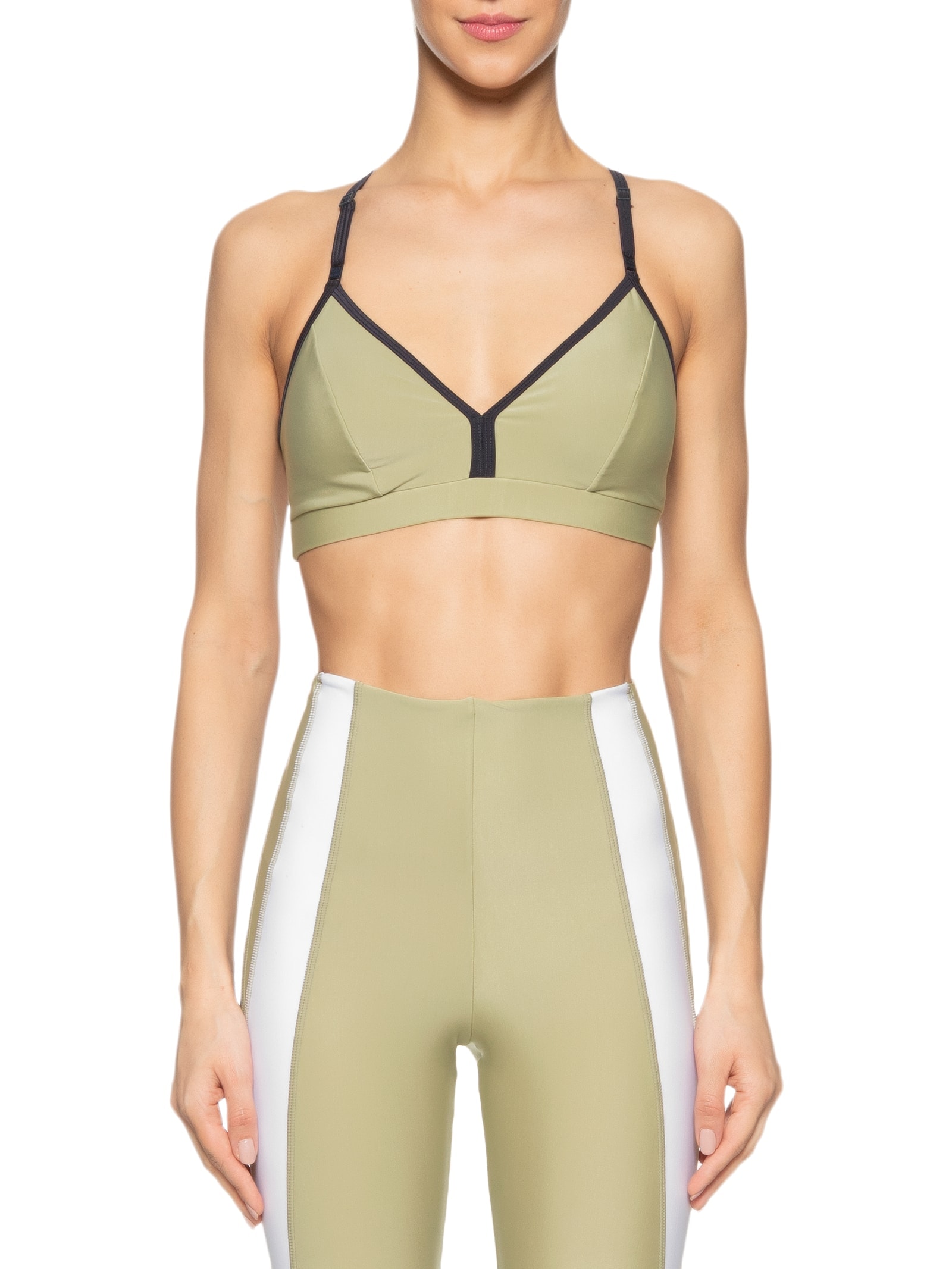 Top Alça Cruzada Liso Verde Body For Sure