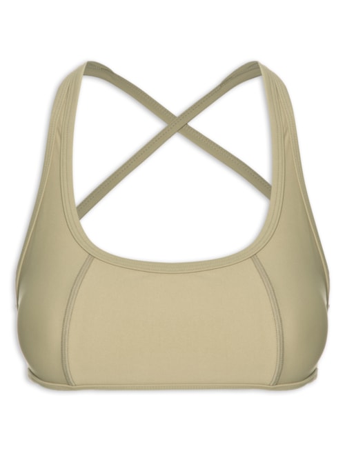 Top Alça Curzada Liso – Verde