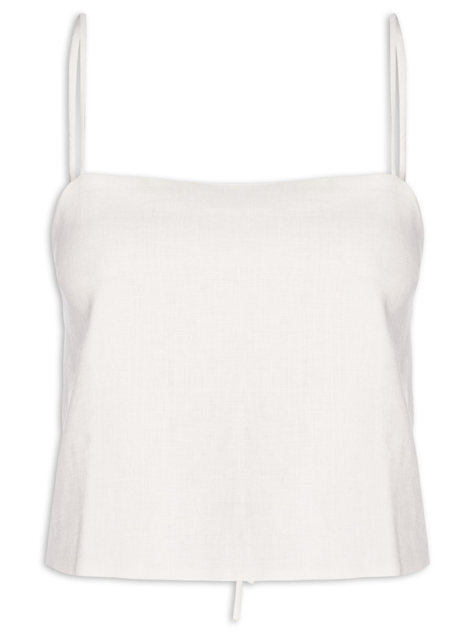 Top Alça de Linho Off White Animale