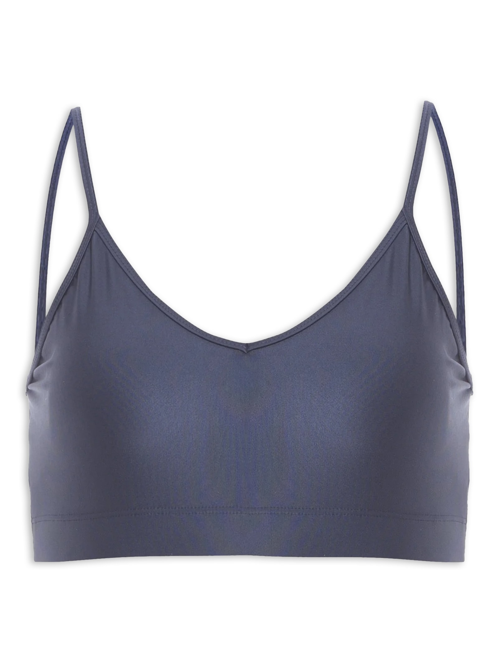 Top Alça Fina Azul Body For Sure