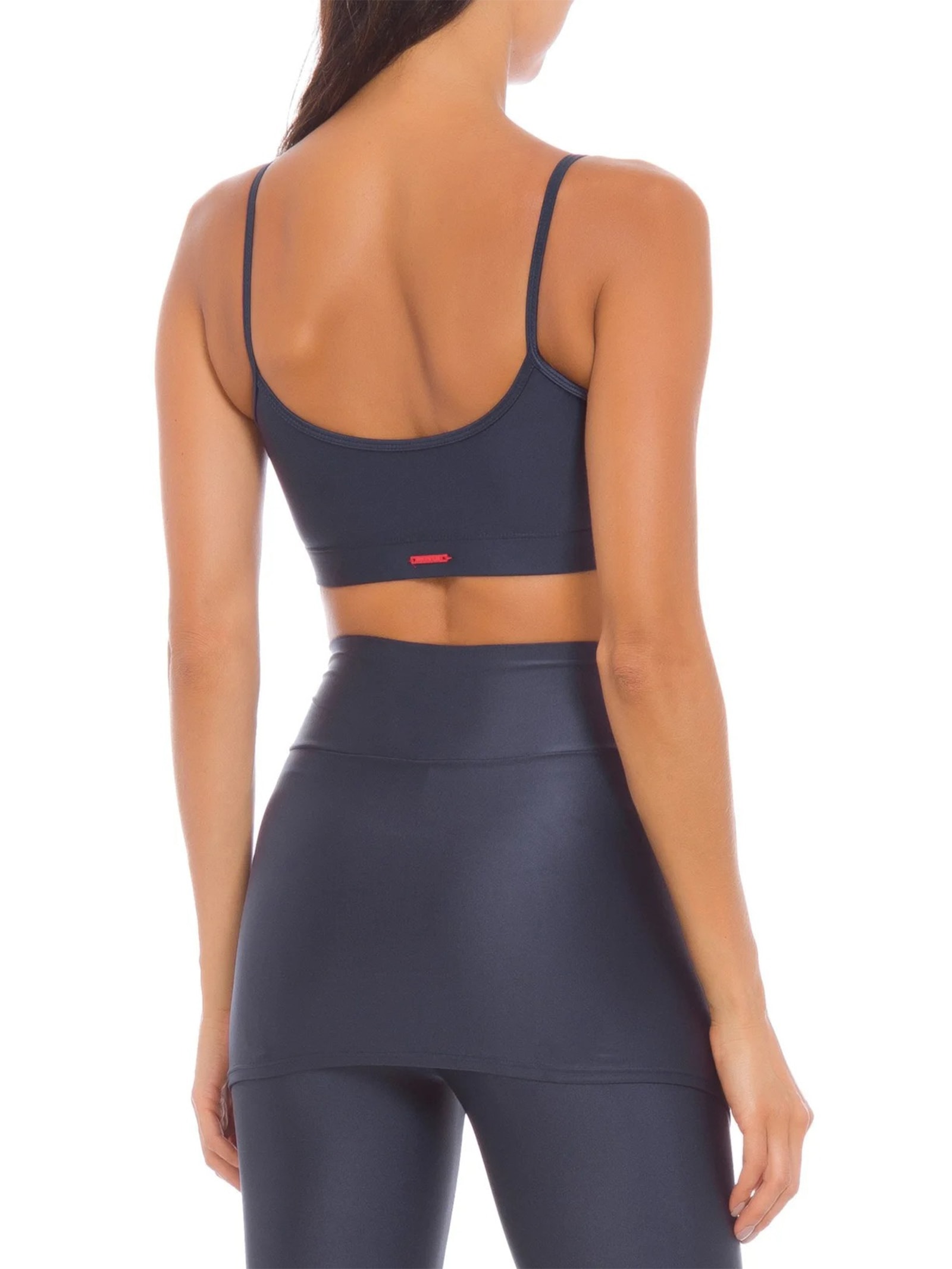 Top Alça Fina Azul Body For Sure