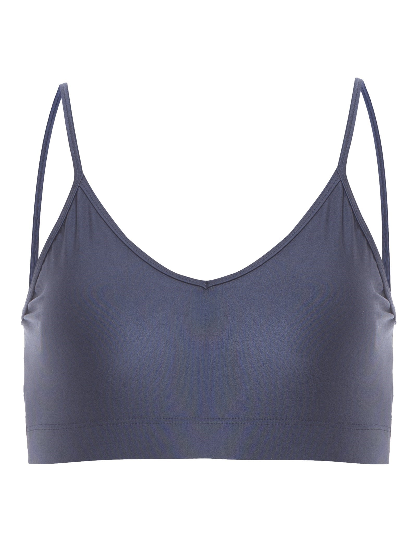 Top Alça Fina Azul Body For Sure