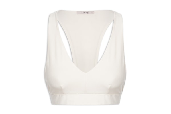 Top Alça Larga Liso - Off White