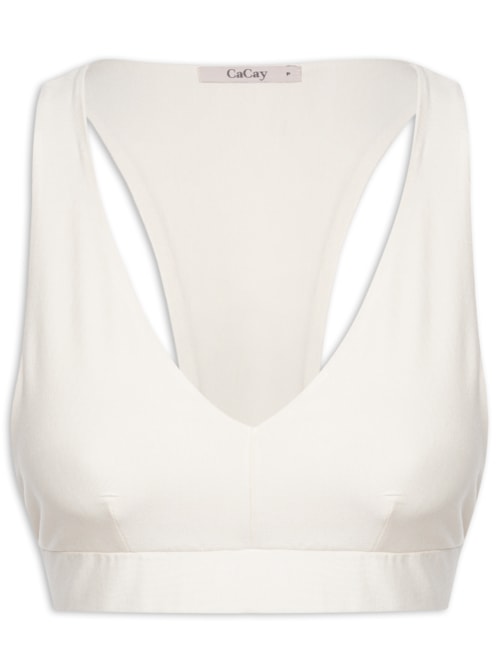 Top Alça Larga Liso – Off White