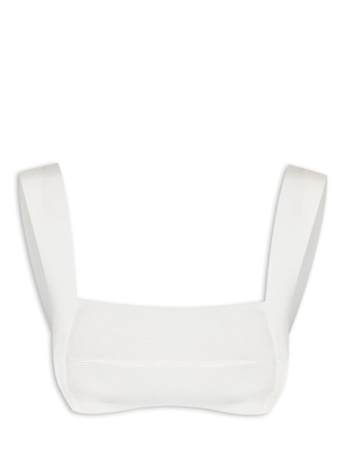 Top Alça Larga Tricot – Off White
