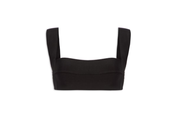 Top Alça Larga Tricot - Preto