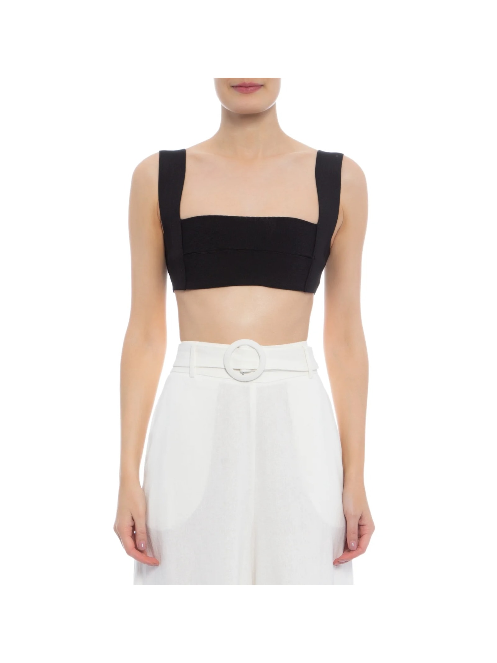 Top Alça Larga Tricot Preto Haight